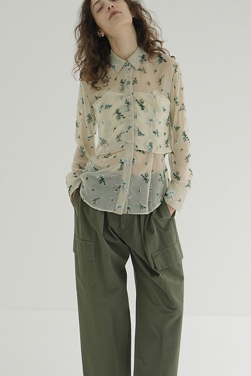 FLOWER OPAL BUSTIER SHIRTS