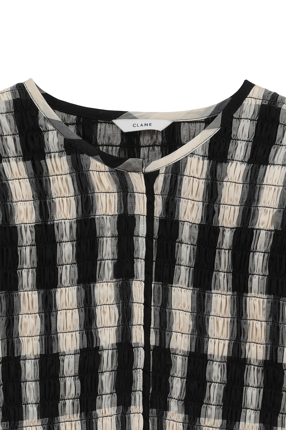 CLANE SHIRRING DESIGN BLOUSE ミックス