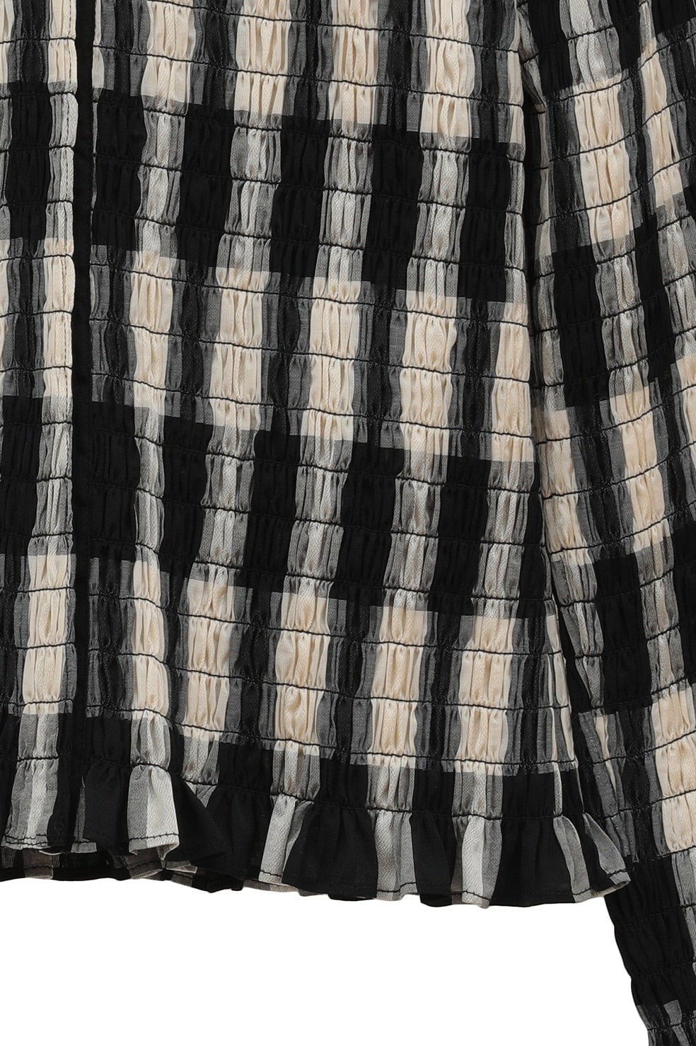 トップス CLANE SHIRRING DESIGN BLOUSE MIX size1 CLANE(クラネ) SHIRRING DESIGN BLOUSE MIX | サウスオレンジ｜メンズ