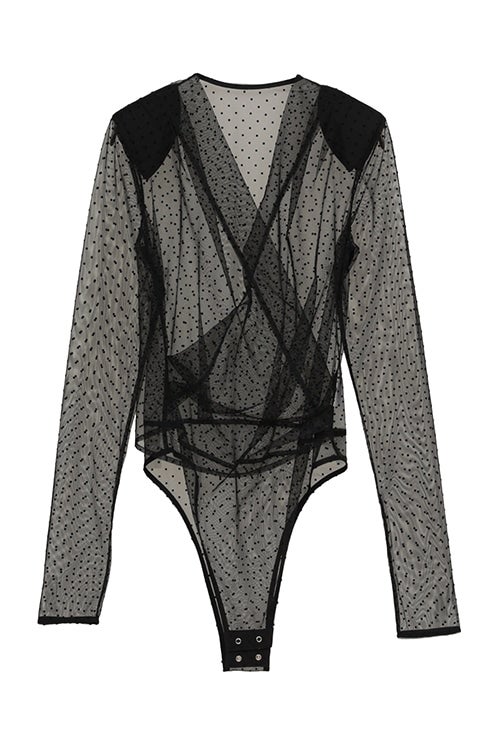 【PRE ORDER 2BUY 10%OFF】SHEER DRAPE BODYSUITS