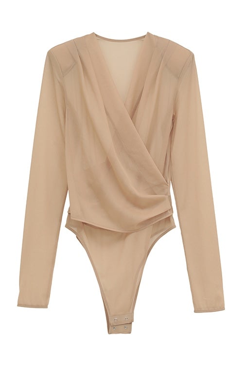 【PRE ORDER 2BUY 10%OFF】SHEER DRAPE BODYSUITS