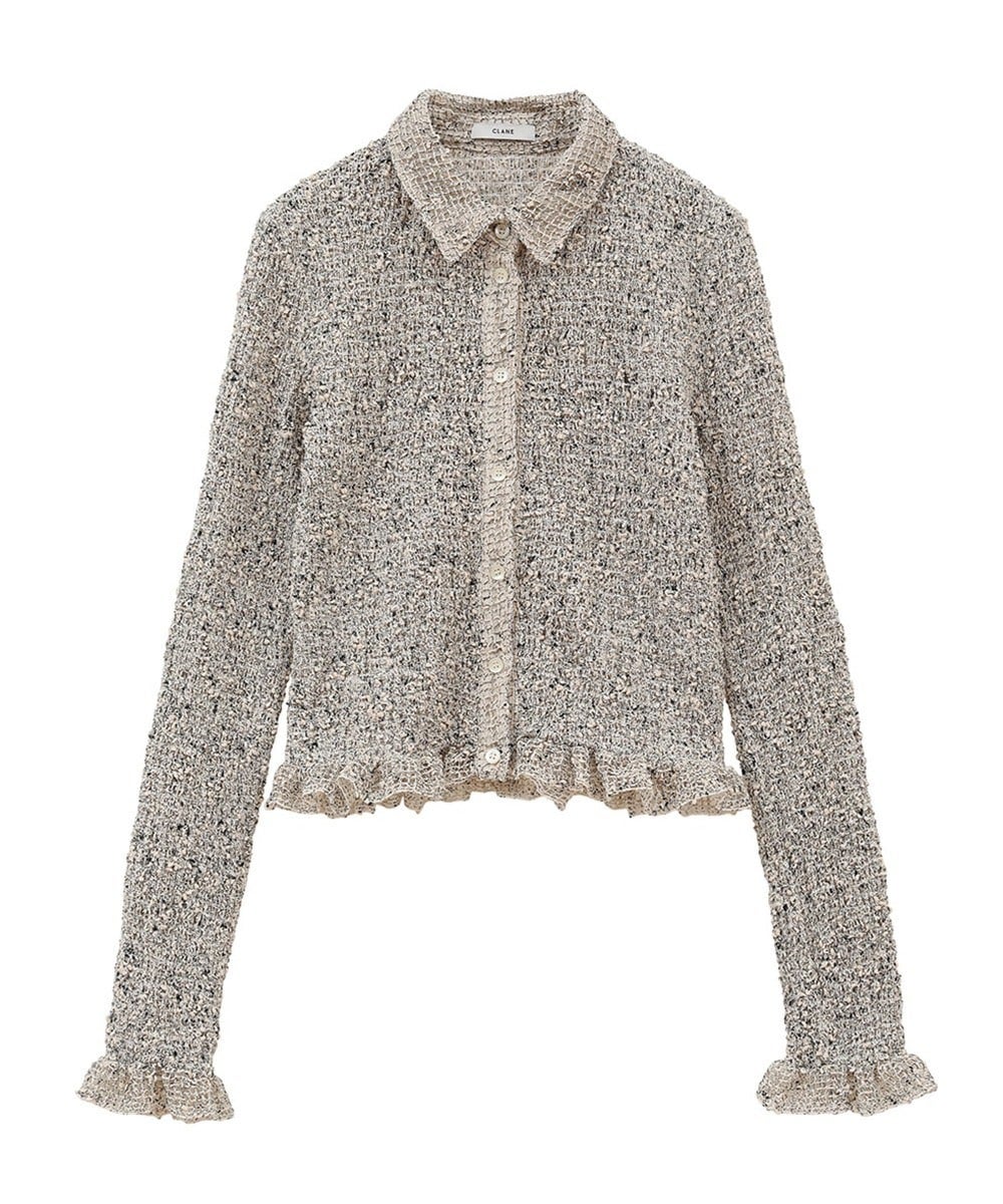 MIX MESH GATHER SHIRT