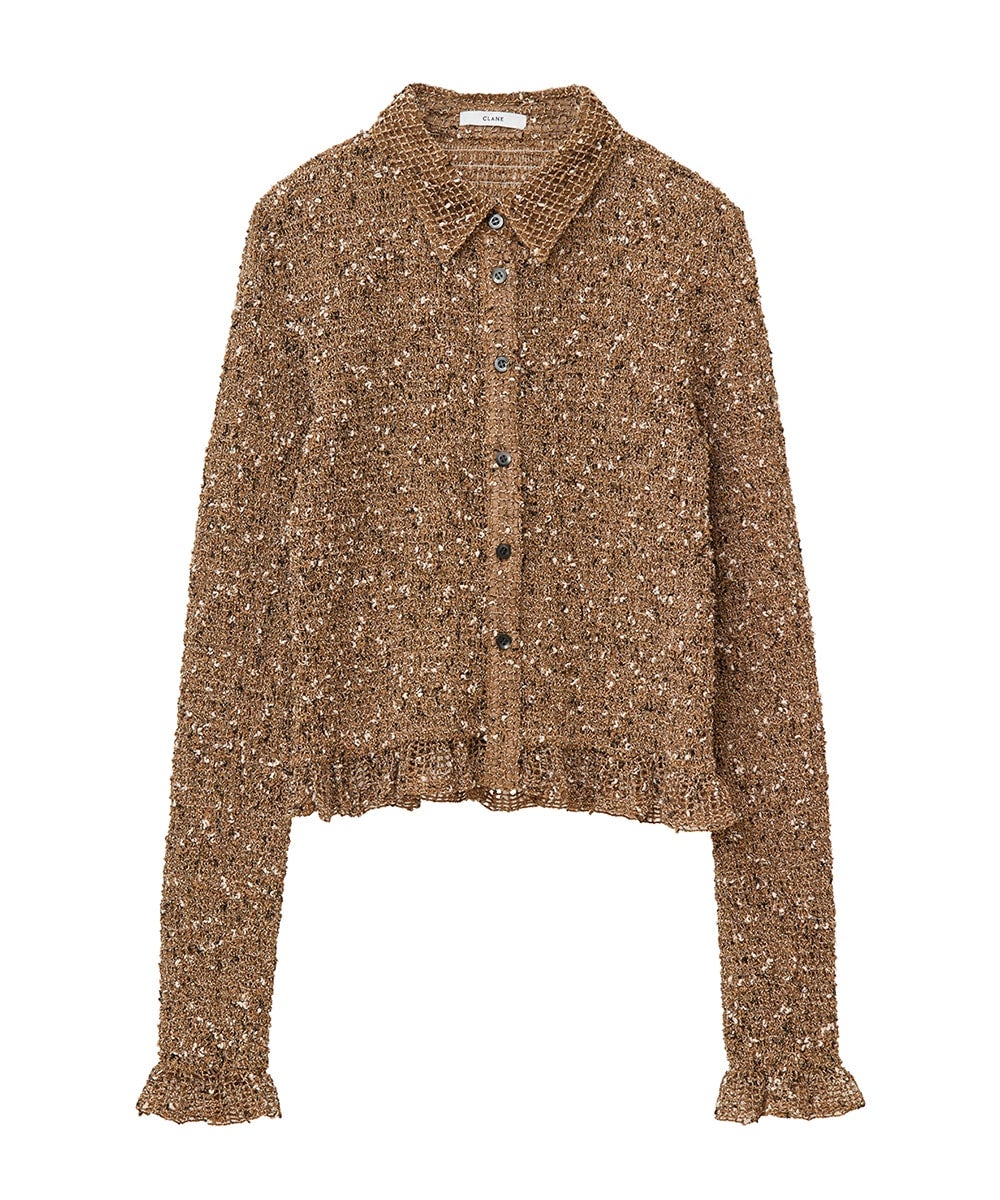 トップス CLANE MIX MESH GATHER SHIRT MIX MESH GATHER SHIRT｜TOPS(トップス)｜CLANE OFFICIAL ONLINE