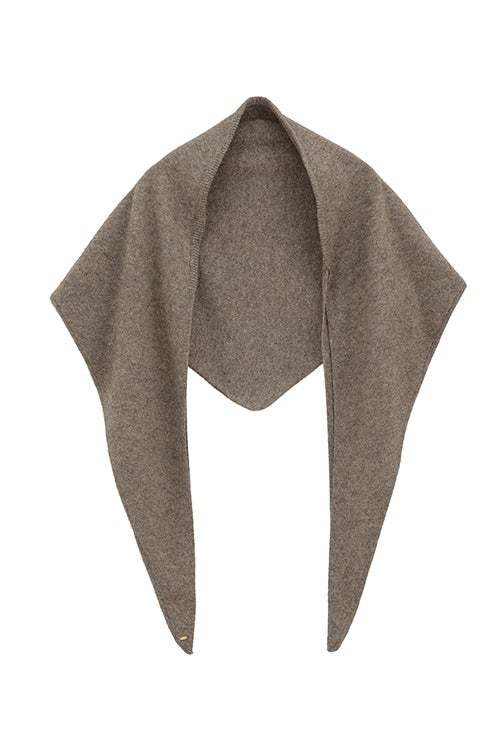 【PRE ORDER 2BUY 10%OFF】YAK KNIT TRIANGULAR STOLE