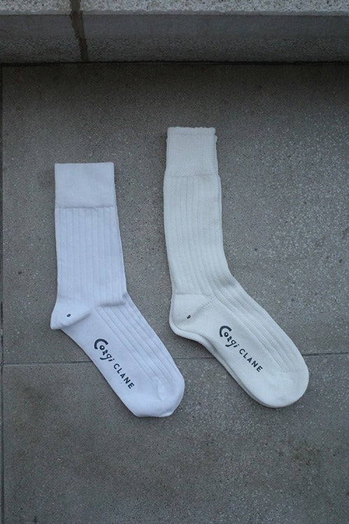CLANE×CORGI FINE GAUGE RIB SOX