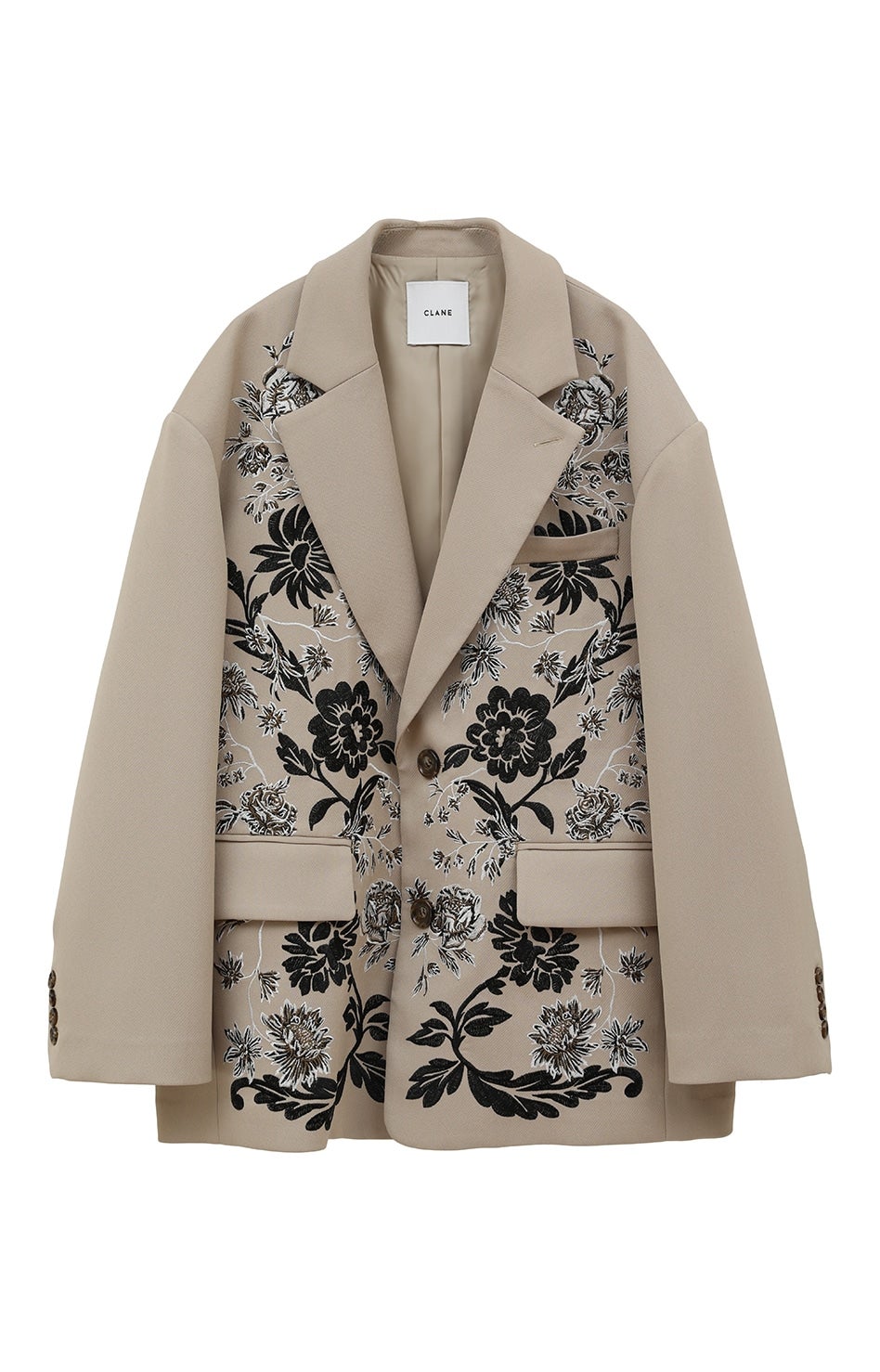 ジャケット・アウター CLANE /FLOWER EMBROIDERY TAILORED JACKET CLANE - オリジナルテーラードジャケット - FLOWER EMBROIDERY