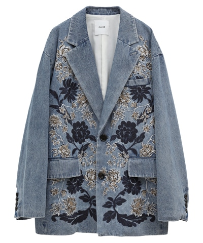 FLOWER EMBROIDERY TAILORED JACKET