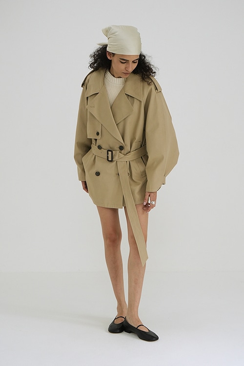 【25SS PRE ORDER】OVER SHORT TRENCH COAT