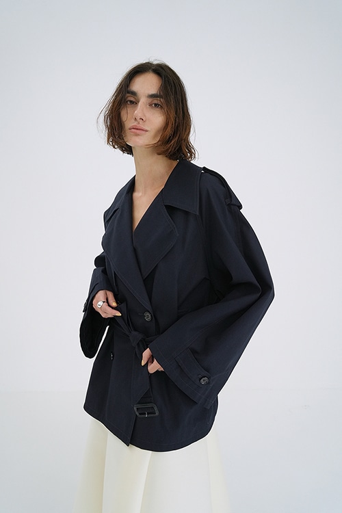 【25SS PRE ORDER】OVER SHORT TRENCH COAT