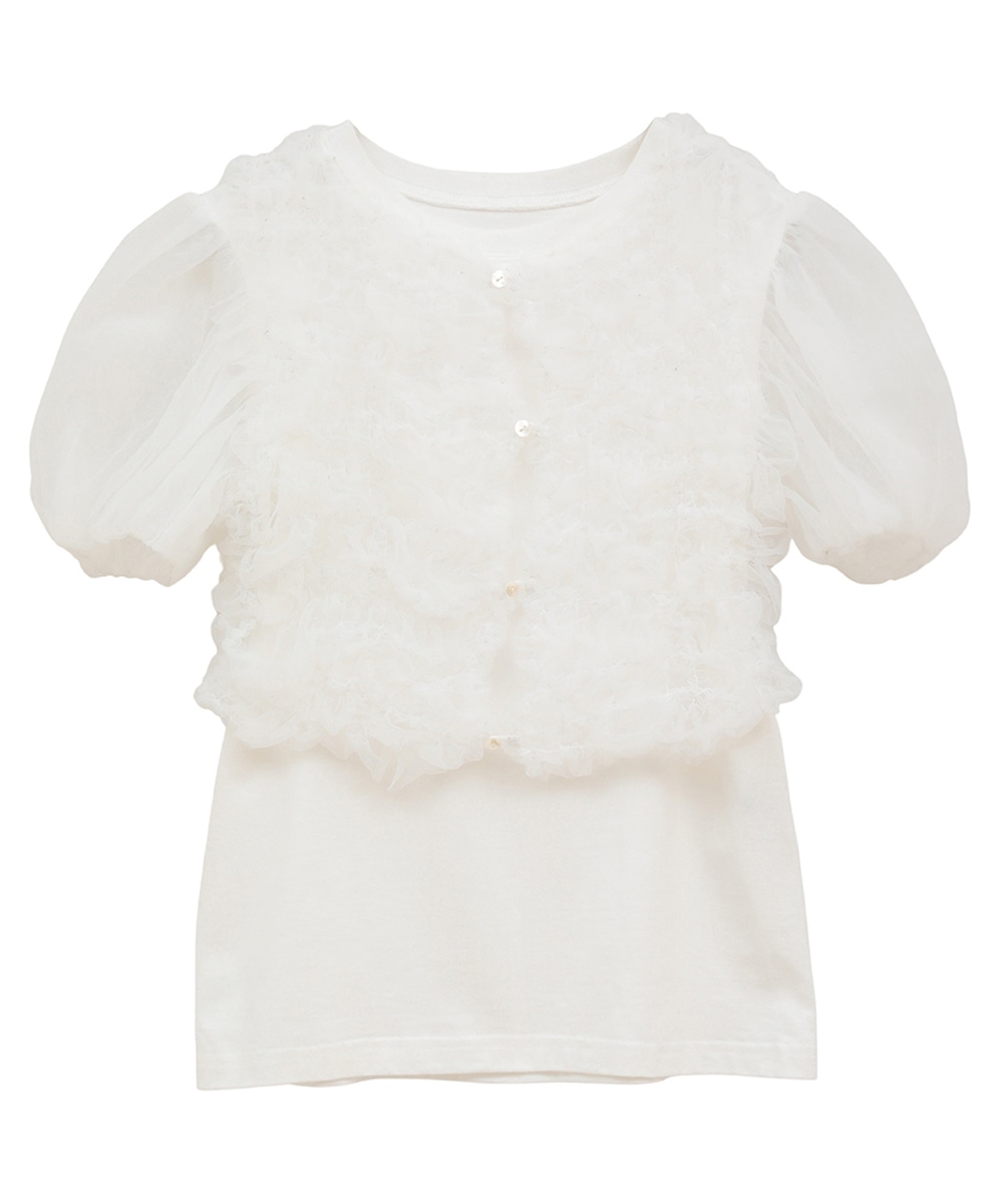 TULLE VEST LAYERED TOPS