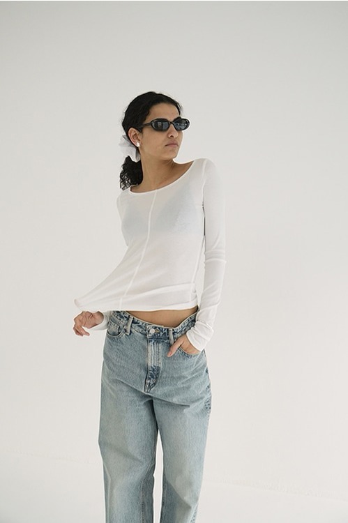 DEEP NECK LADY TOPS