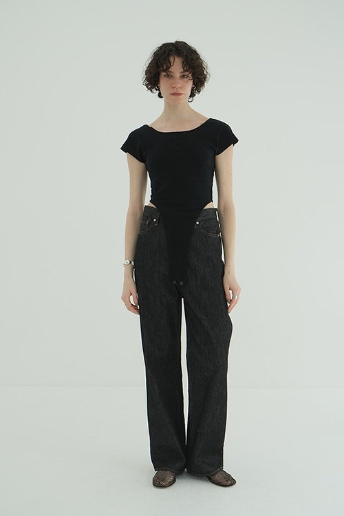 ROUND NECK HIGH CUT BODYSUITS