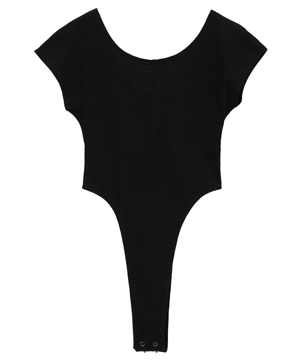 ROUND NECK HIGH CUT BODYSUITS