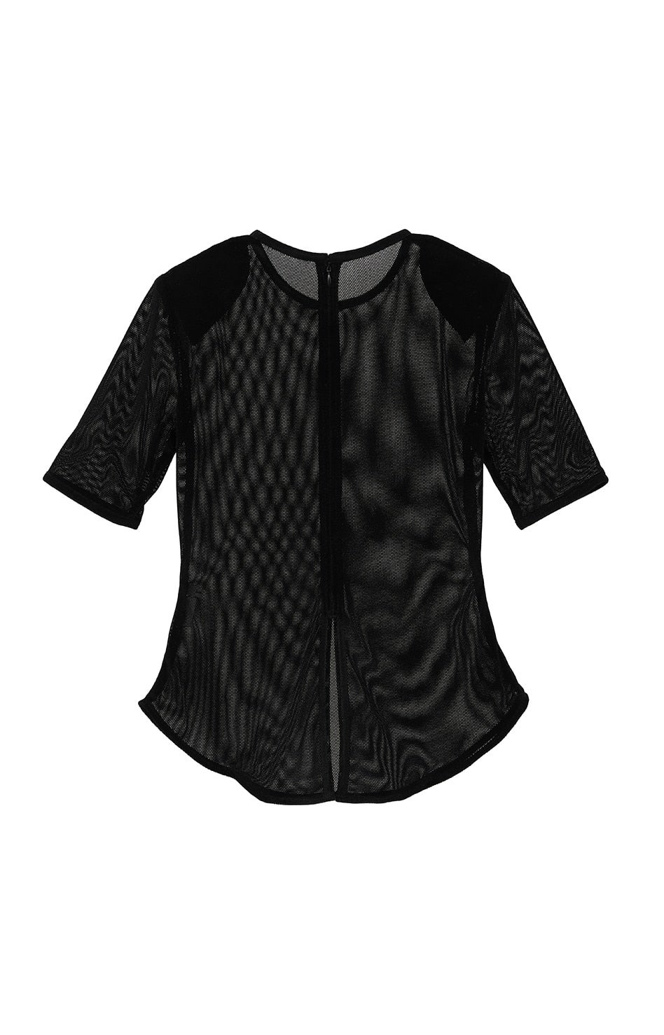 トップス CLANE SHEER VELOUR POWER SHOULDER TOPS SHEER VELOUR POWER SHOULDER TOPS（Tシャツ/カットソー