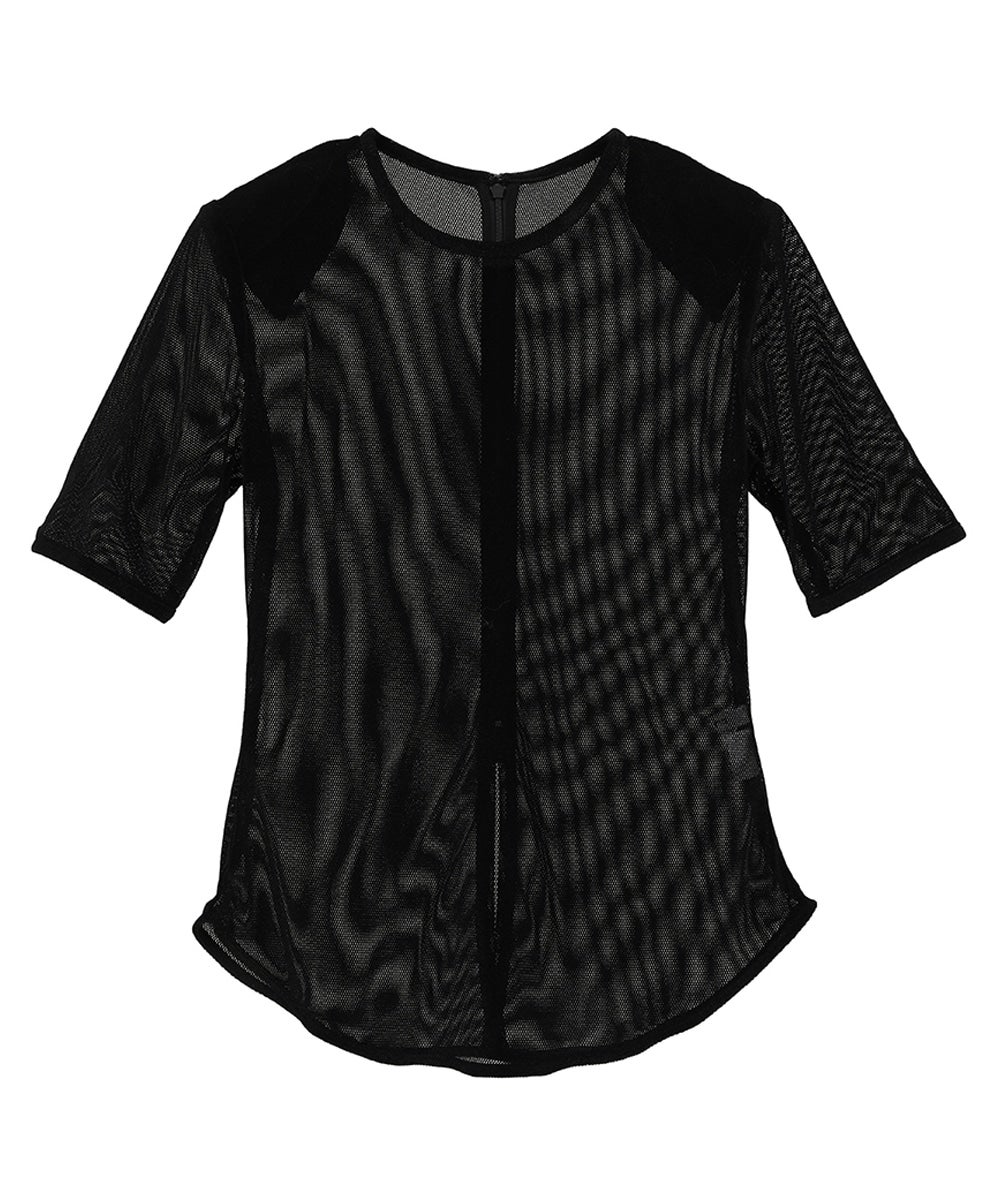トップス CLANE SHEER VELOUR POWER SHOULDER TOPS SHEER VELOUR POWER SHOULDER TOPS｜TOPS(トップス)｜CLANE