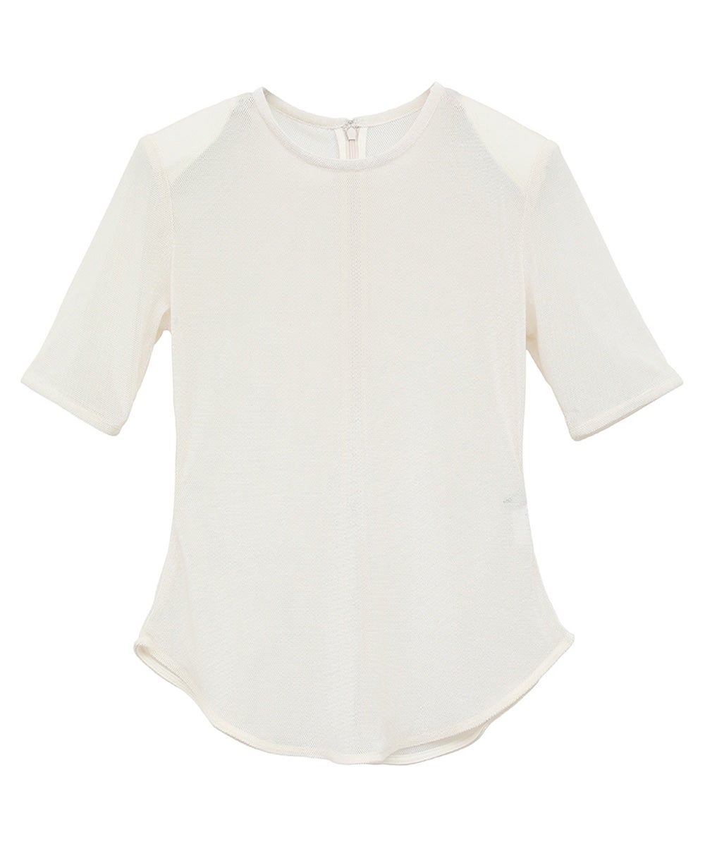 SHEER VELOUR POWER SHOULDER TOPS｜TOPS(トップス)｜CLANE