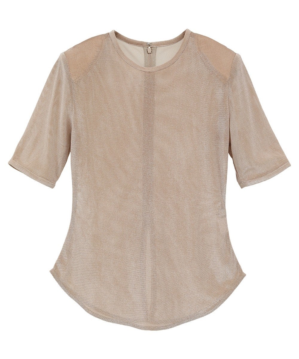 SHEER VELOUR POWER SHOULDER TOPS