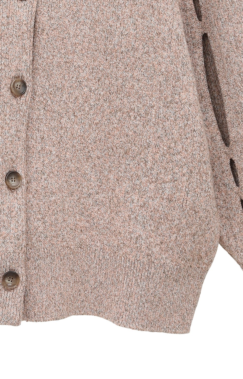 W FACE COLOR MIX HOLE SLEEVE CARDIGAN｜TOPS(トップス)｜CLANE