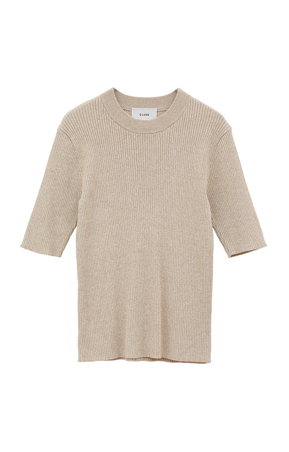 CLANE 新品 H/N HALF SLEEVE RIB KNIT TOPS H/N HALF SLEEVE RIB KNIT TOPS｜TOPS(トップス)｜CLANE