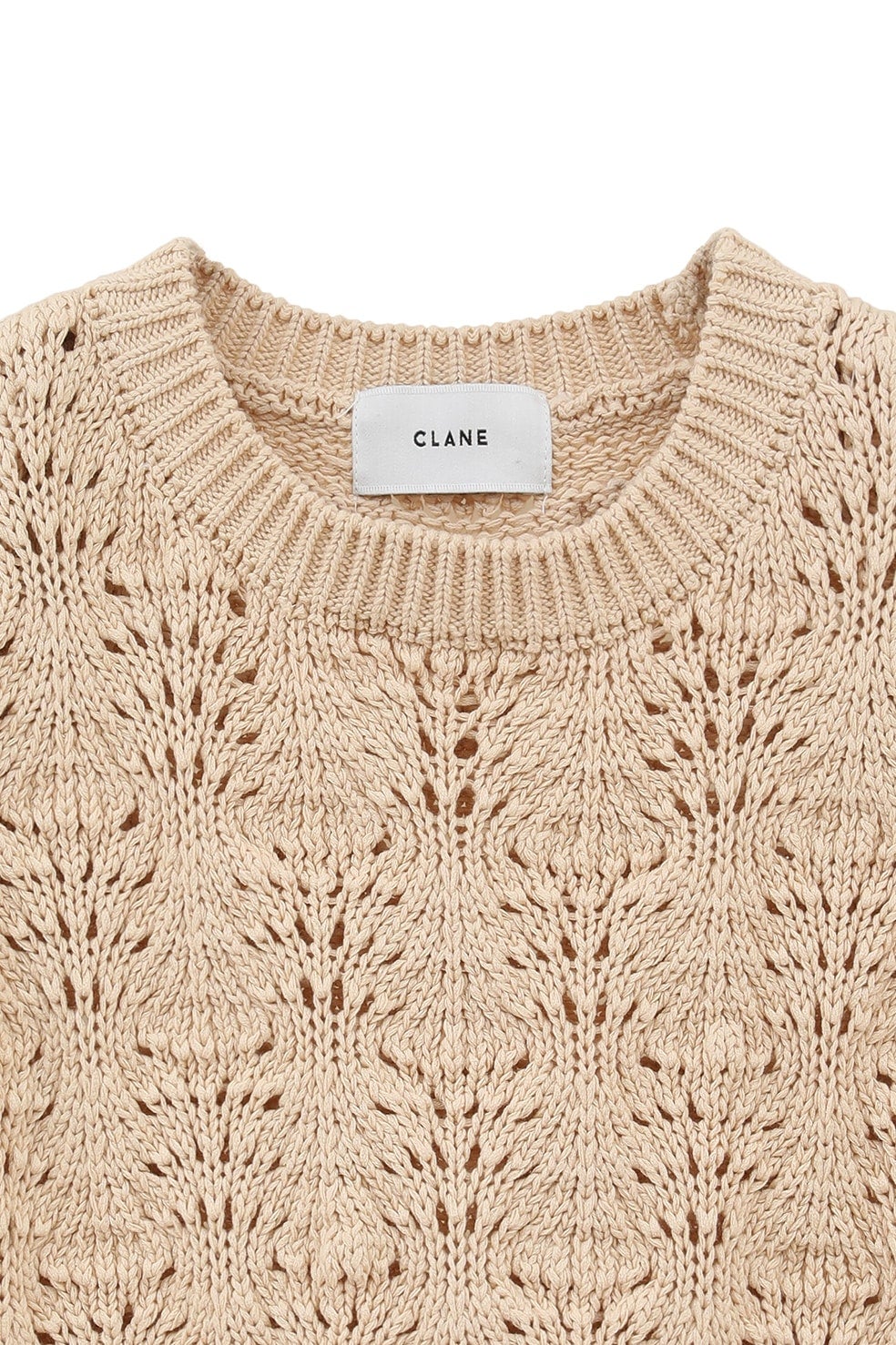 CLANEクラネCROCHET SHORT KNIT TOPS クラネ CLANE CROCHET SHORT KNIT TOPS （BLACK） -ファッション