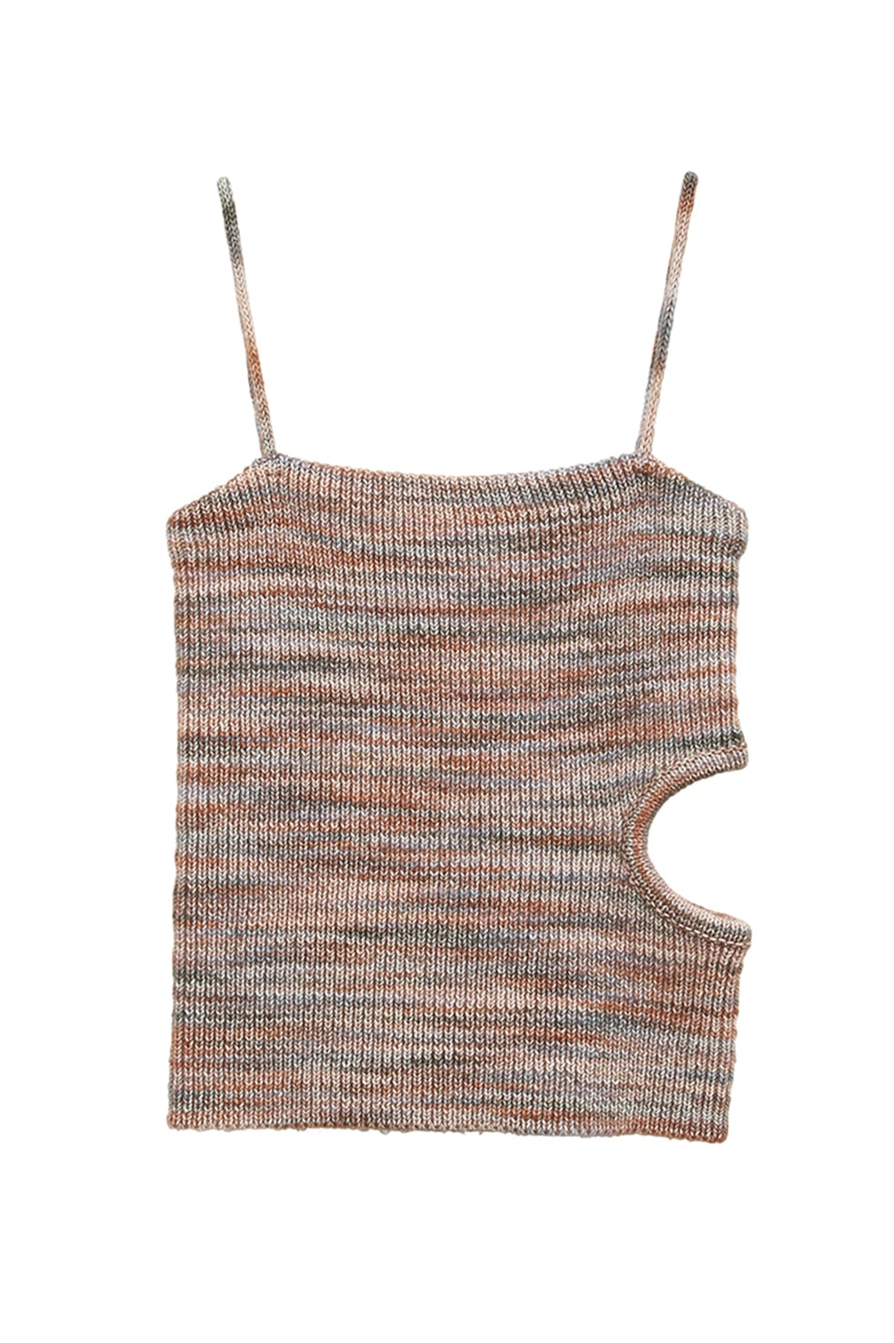 トップス CLANE MIX BORDER SIDE HOLE KNIT TOPS MIX BORDER SIDE HOLE KNIT TOPS｜TOPS(トップス)｜CLANE