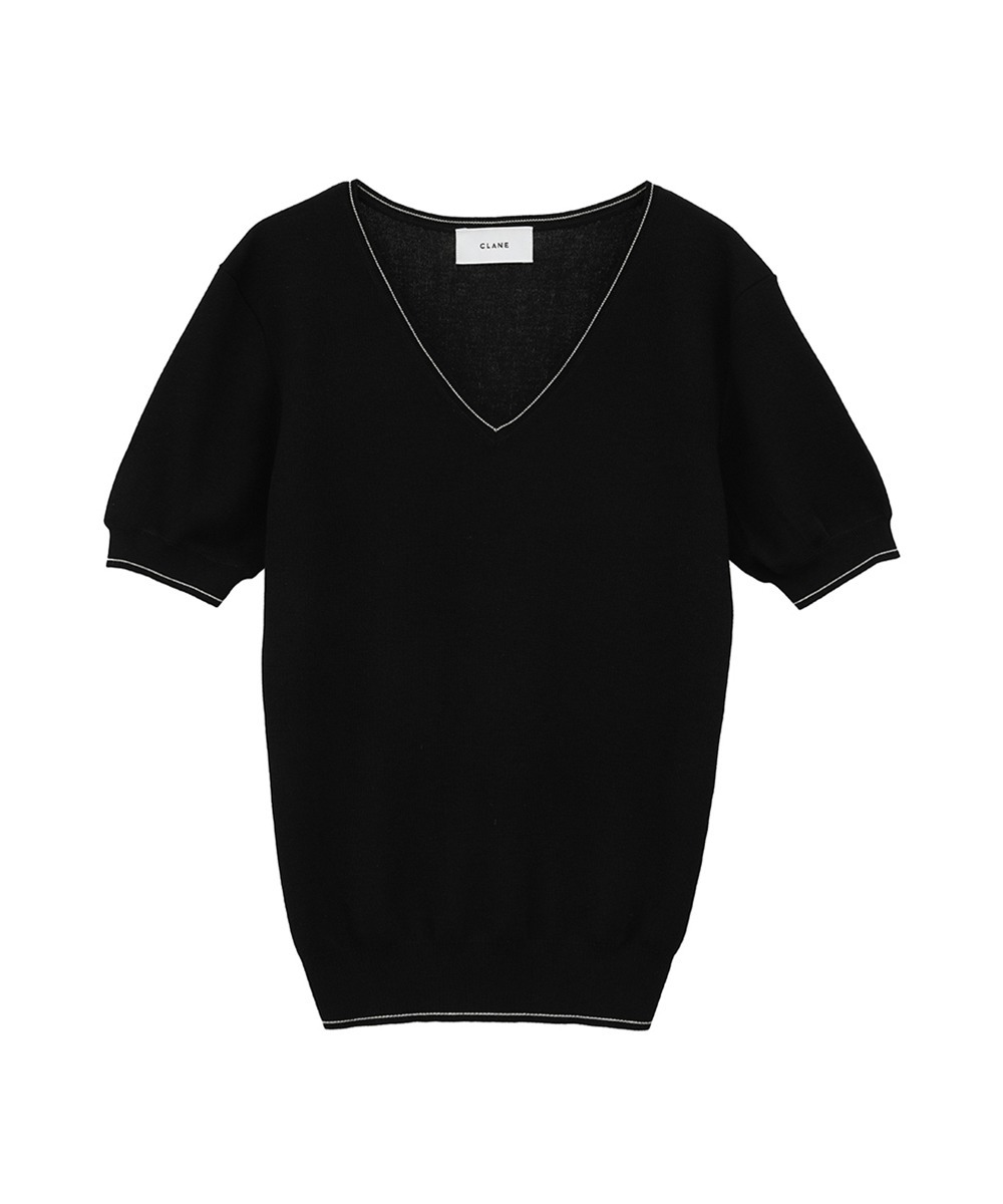 LINE V NECK KNIT TOPS