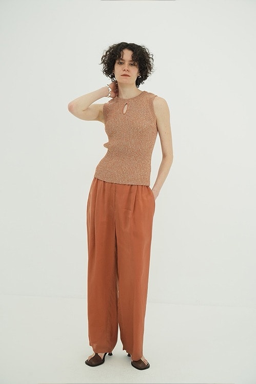 W FACE HOLE KNIT TOPS