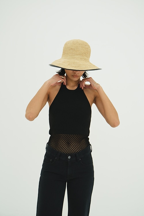 GEOMETRIC HOLE KNIT TOPS