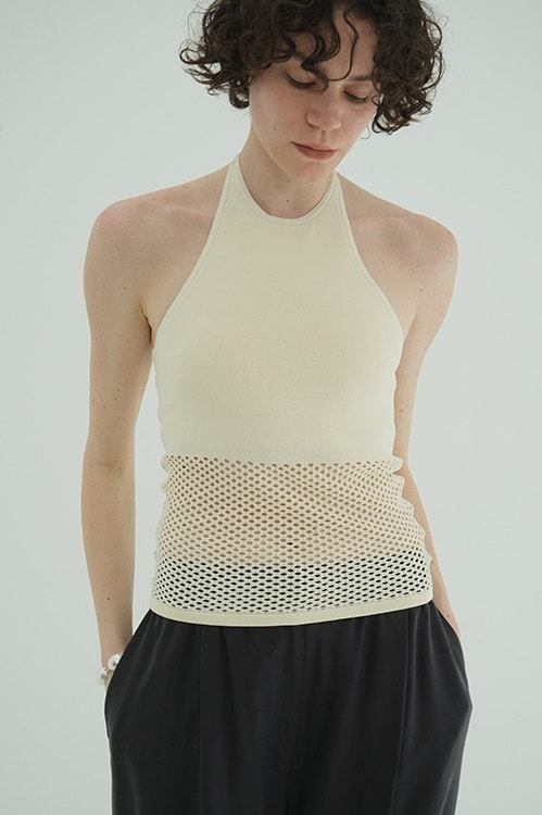 GEOMETRIC HOLE KNIT TOPS