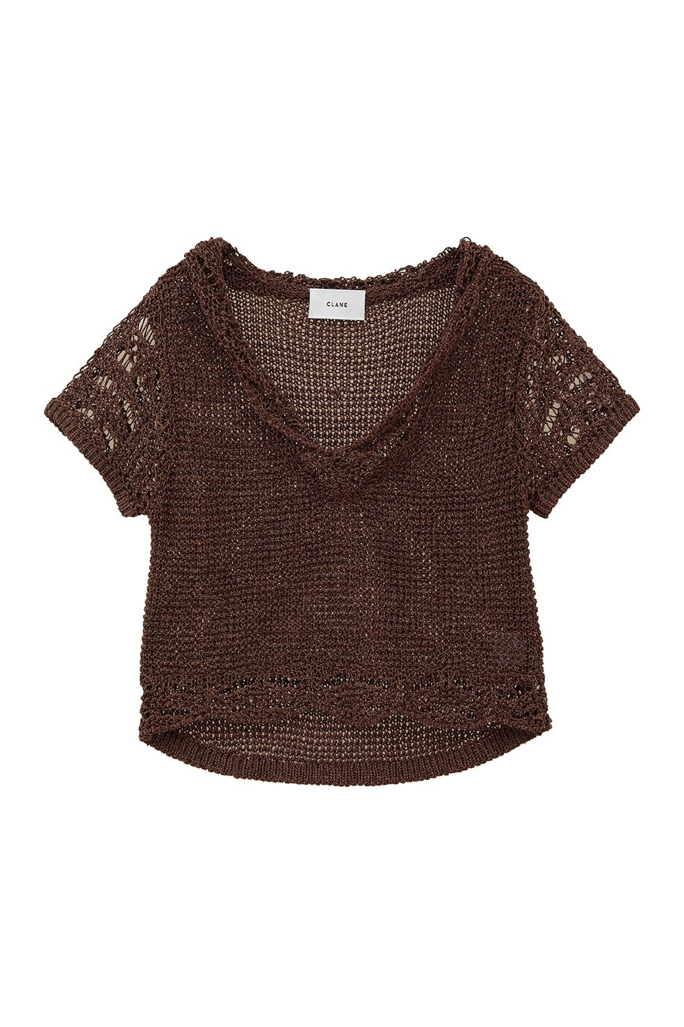 CLANEクラネ　CROPPED 3D KNIT TOPS CROPPED CROCHET KNIT TOPS｜TOPS(トップス)｜CLANE OFFICIAL