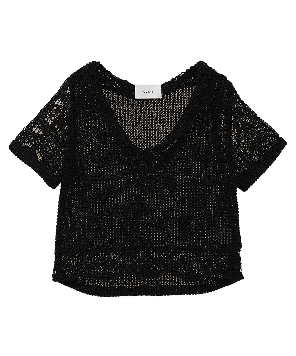 CROPPED CROCHET KNIT TOPS｜TOPS(トップス)｜CLANE OFFICIAL