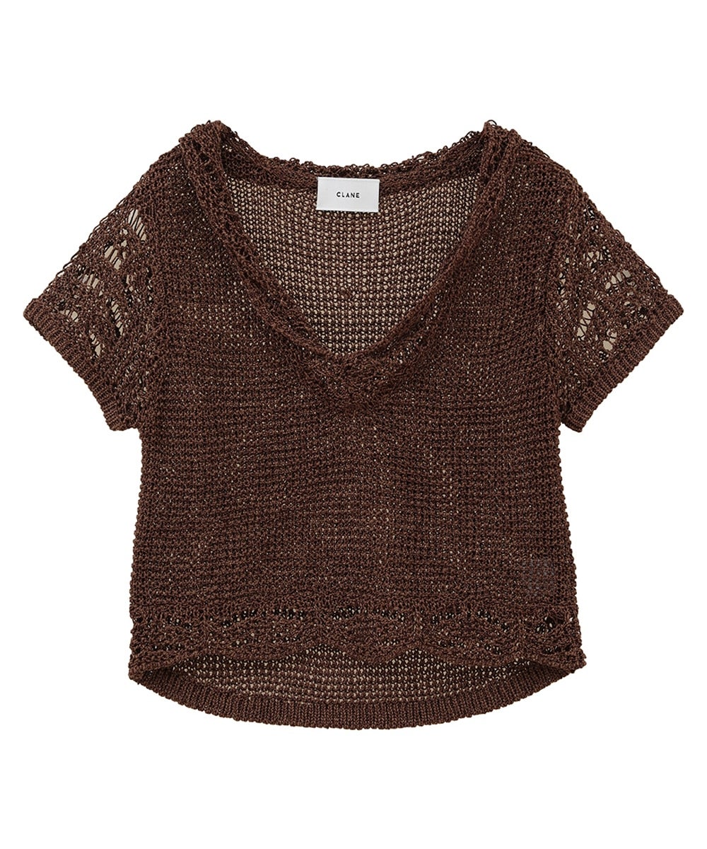 CROPPED CROCHET KNIT TOPS