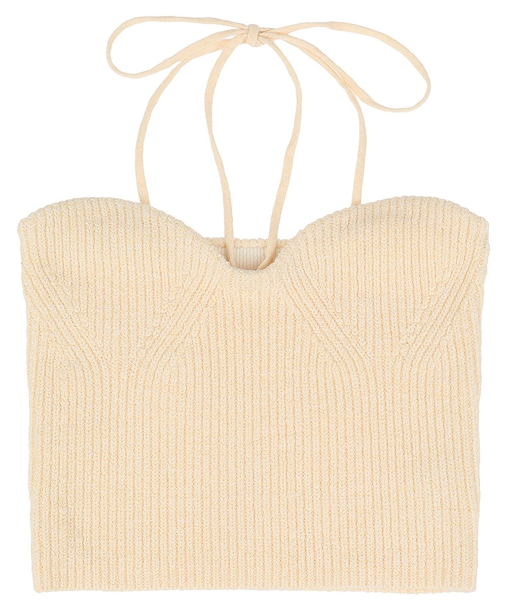 HEATHER COTTON KNIT TUBETOP