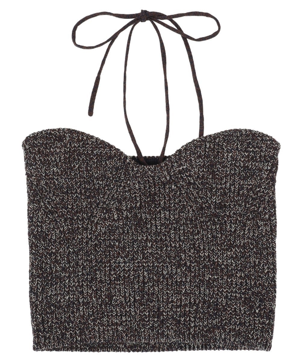 HEATHER COTTON KNIT TUBETOP