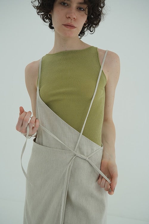BOAT NECK RIB KNIT TANK TOPS
