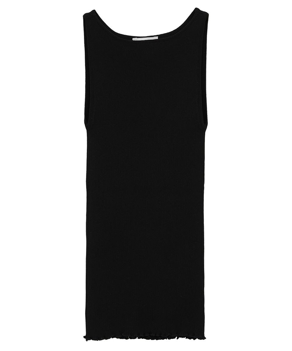BOAT NECK RIB KNIT TANK TOPS