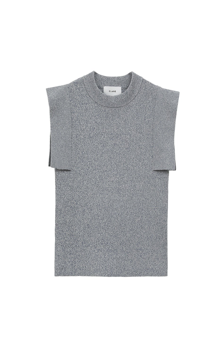 SQUARE SLEEVE KNIT TOPS -BLUE- – OBLIGE