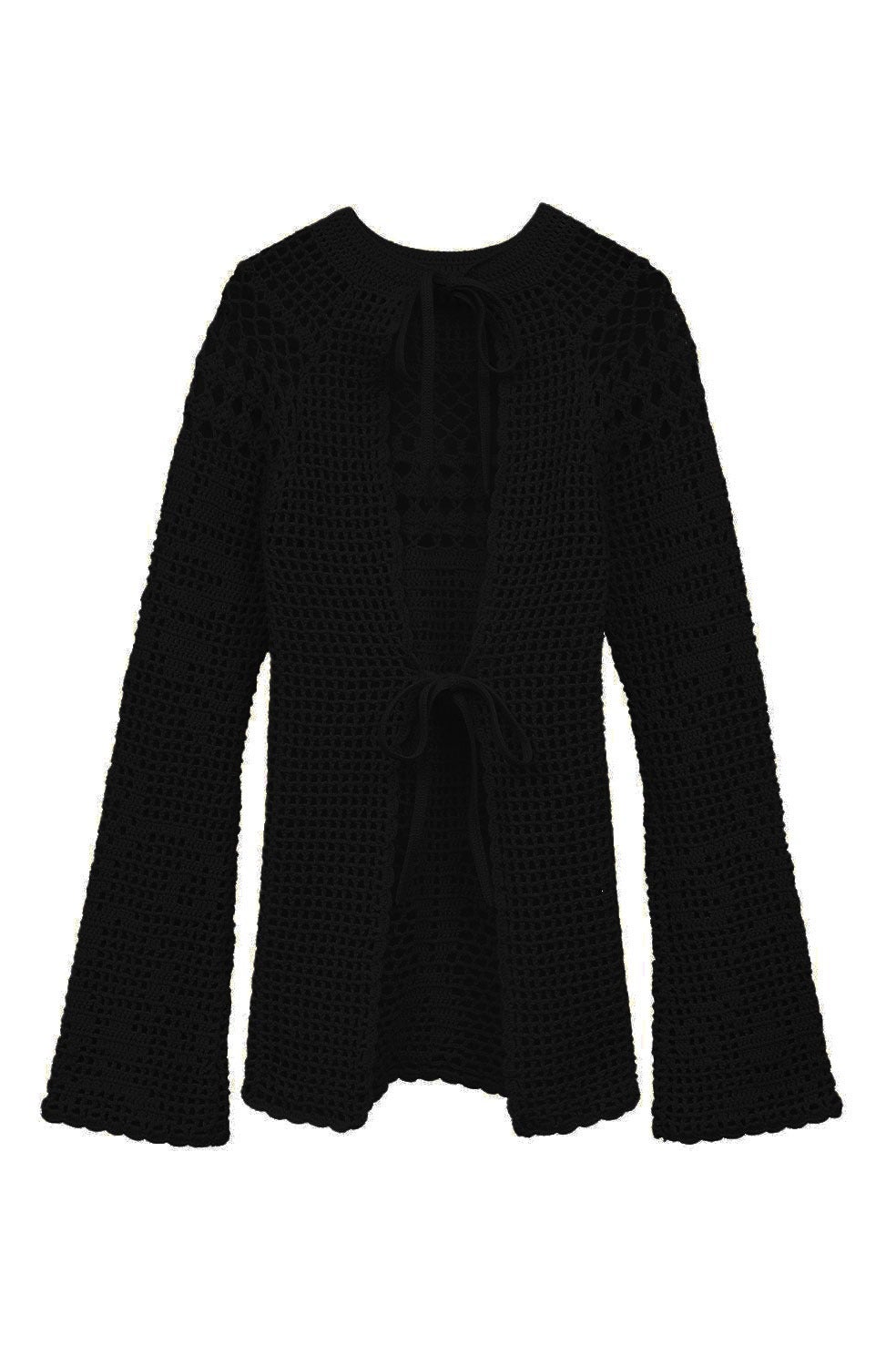 BACK OPEN CROCHET KNIT TOPS｜TOPS(トップス)｜CLANE OFFICIAL