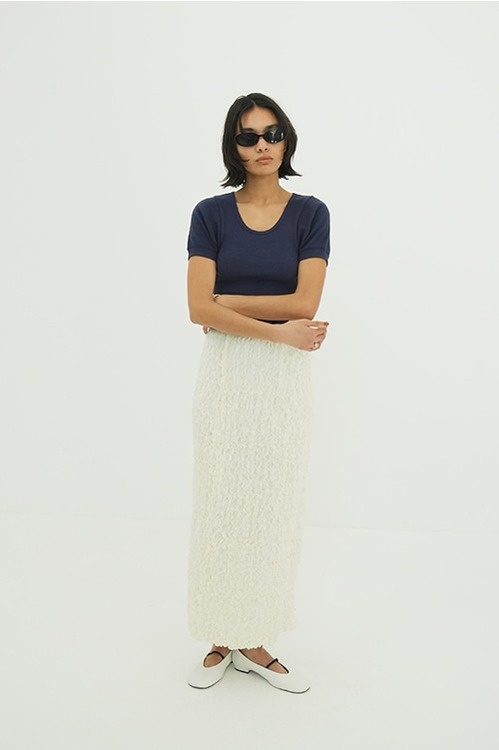 SHIRRING STRAIGHT SKIRT