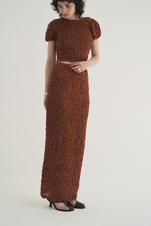 SHIRRING STRAIGHT SKIRT