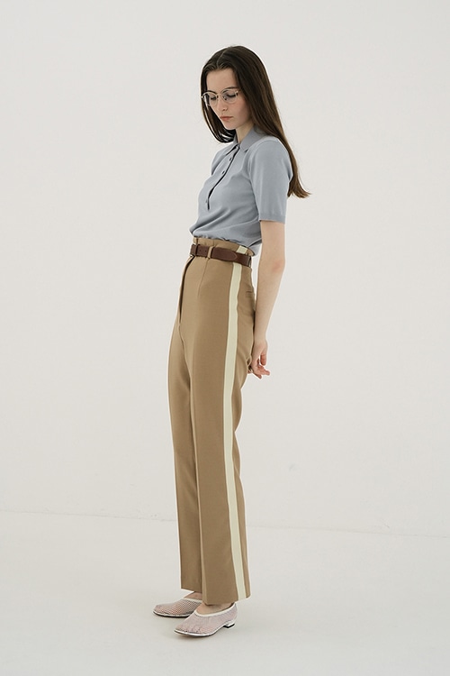 【PRE ORDER 2BUY 10%OFF】HIGH WAIST SIDE LINE PANTS