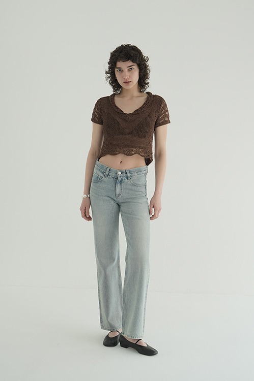 LOW WAIST SLIM DENIM PANTS