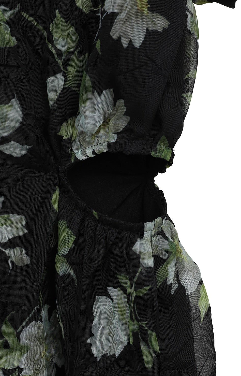 SHEER FLOWER MINI PUFF ONEPIECE｜DRESS(ドレス)｜CLANE