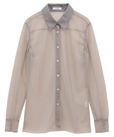 トップス clane LAYERED SHEER SHIRTS クラネ CLANE LAYERED SHEER SHIRTS （BROWN） - ファッション