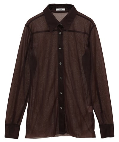 CLANE◆LAYERED SHEER SHIRTS 18122-4072/長袖ブラウス/1/ポリエステル/BEG LAYERED SHEER SHIRTS｜TOPS(トップス)｜CLANE OFFICIAL ONLINE