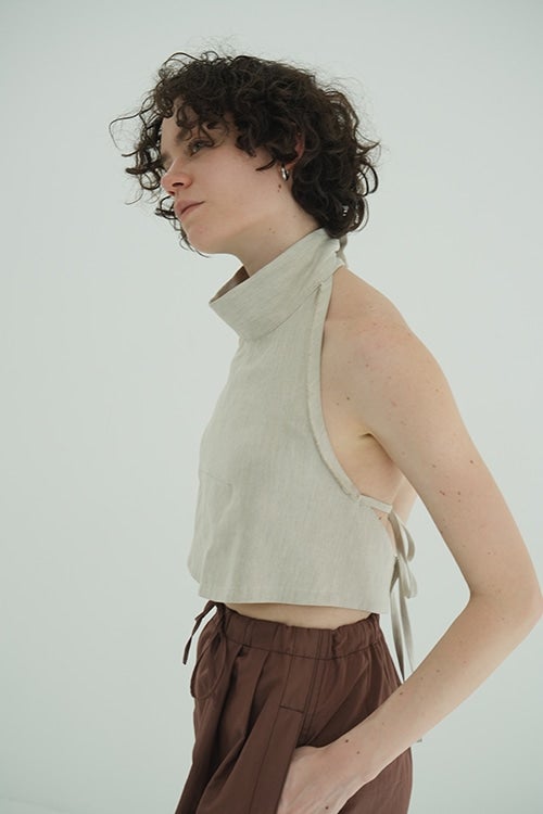 HALTER HIGH NECK CAMISOLE TOPS