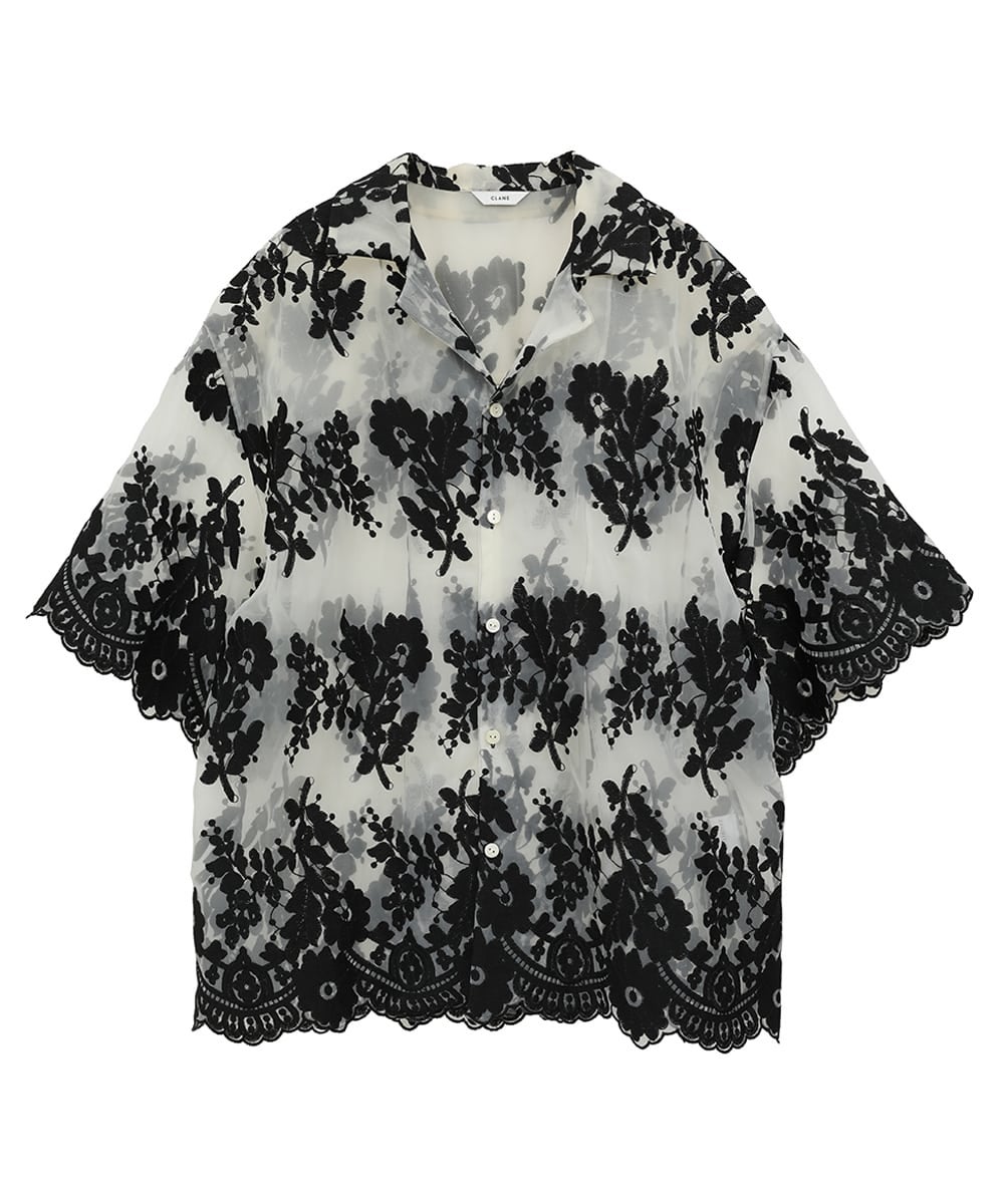 幸せなふたりに贈る結婚祝い SHEER FLOWER LACE SHIRTS｜TOPS(トップス)｜CLANE OFFICIAL トップス