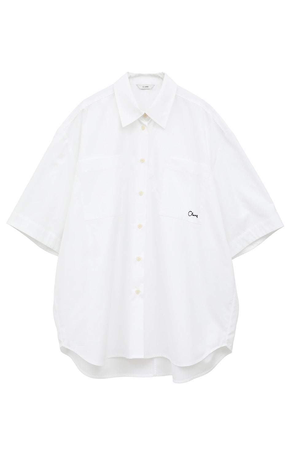 CLANE シャツ DECOLLETE LINE BLOUSE WHITE 新作 CLANE シャツ DECOLLETE LINE BLOUSE WHITE 新作