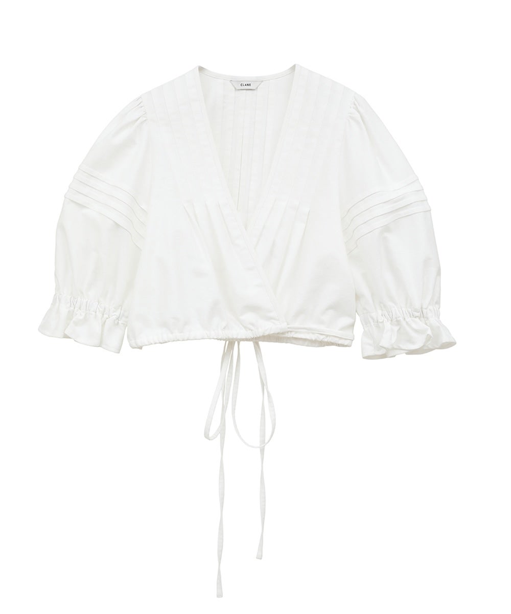 PINTUCK CROPPED BLOUSE