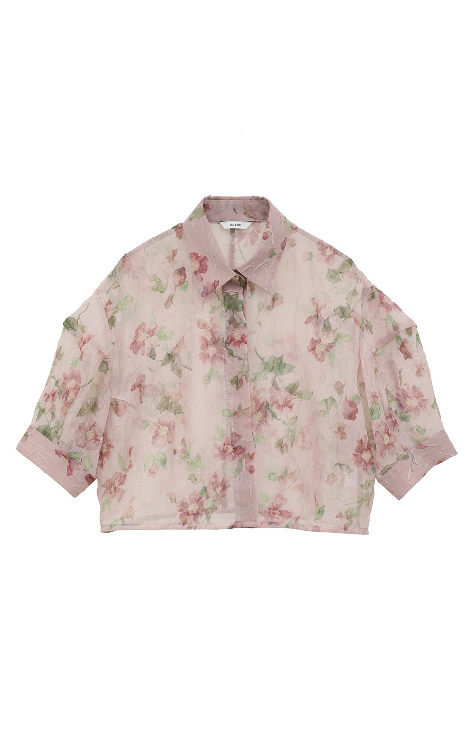 SHEER FLOWER SHORT SLEEVE SHIRTS｜TOPS(トップス)｜CLANE